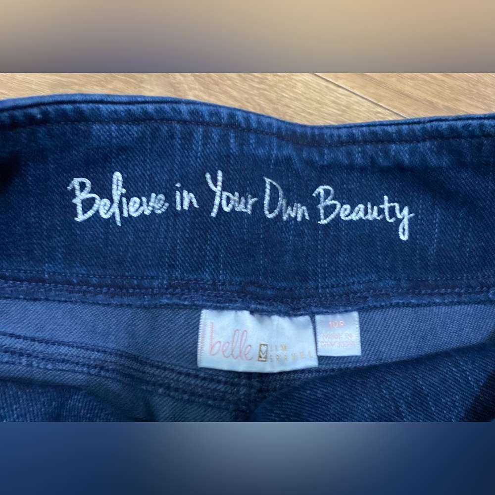 Belle By Kim Gravel Womens Denim Jeans Size 10P - Picture 4 of 5